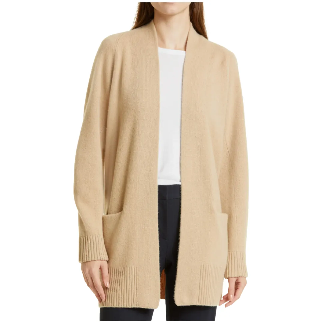 SHAWL COLLAR CARDIGAN CAMEL