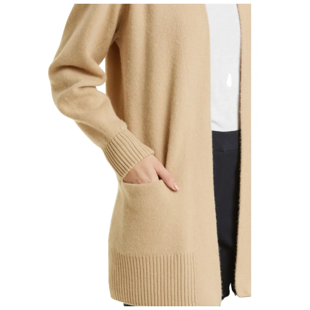 SHAWL COLLAR CARDIGAN CAMEL