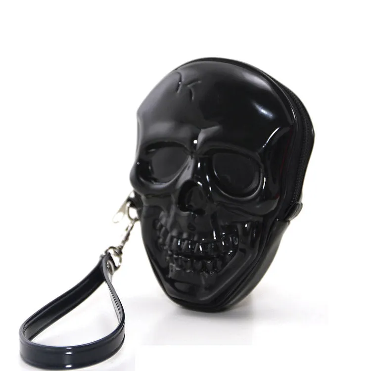 Skull Head Molded Black Coin