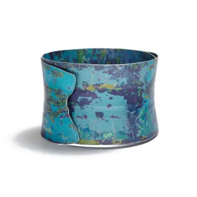 Slightly Fluted Bangle in Blue