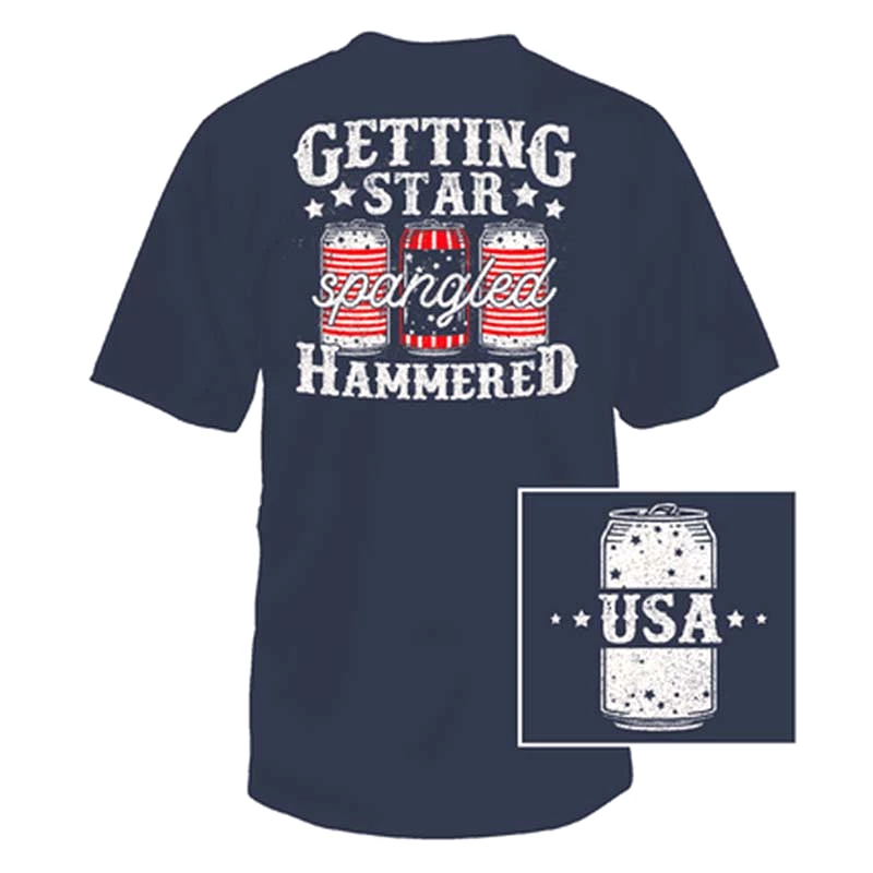 Star Spangled Hammered Short Sleeve T-Shirt