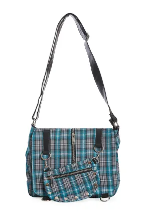 Tartan Messenger Bag (Blue)