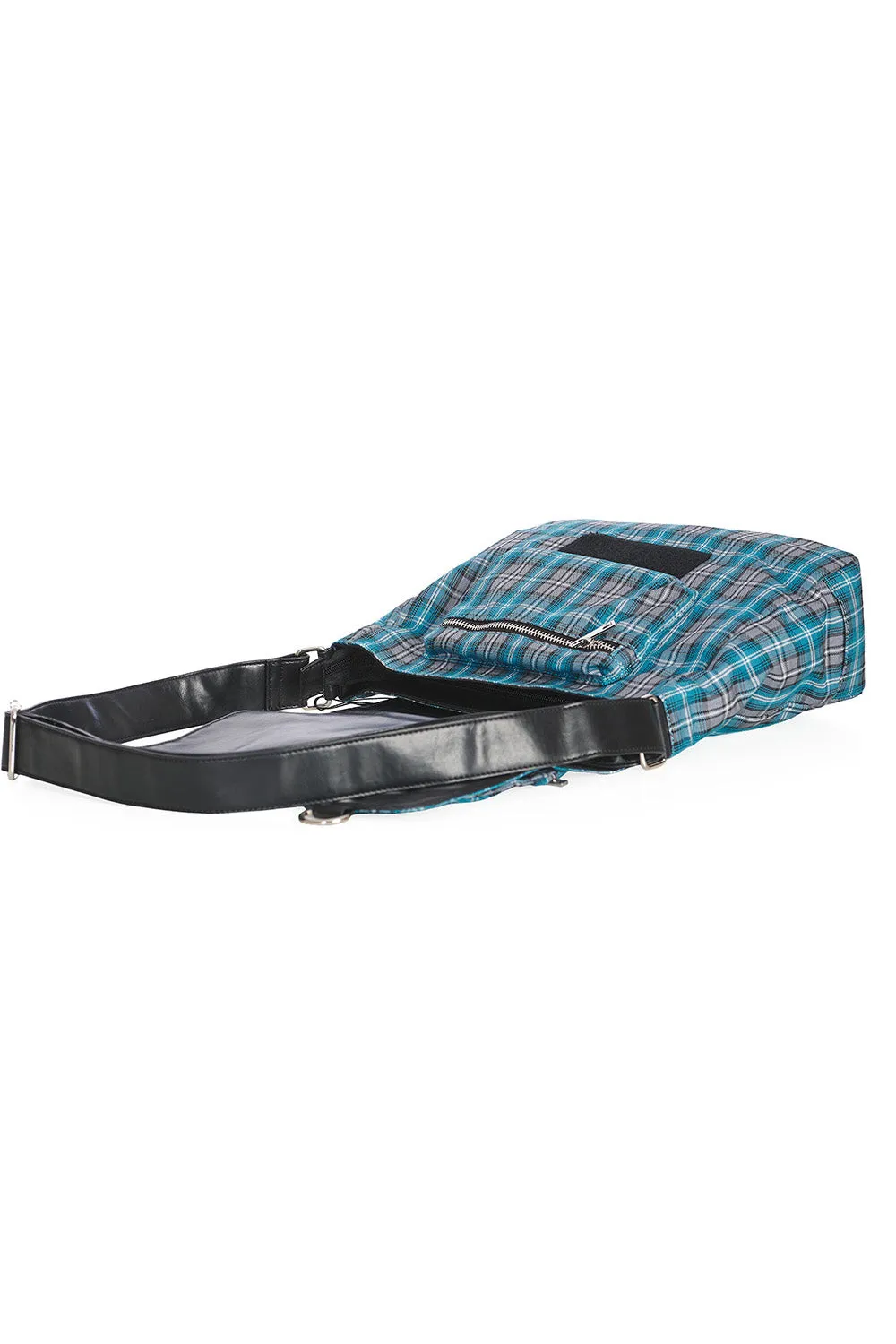 Tartan Messenger Bag (Blue)