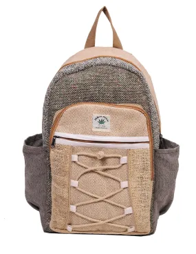 Tie String Detail Hemp Backpack Natural