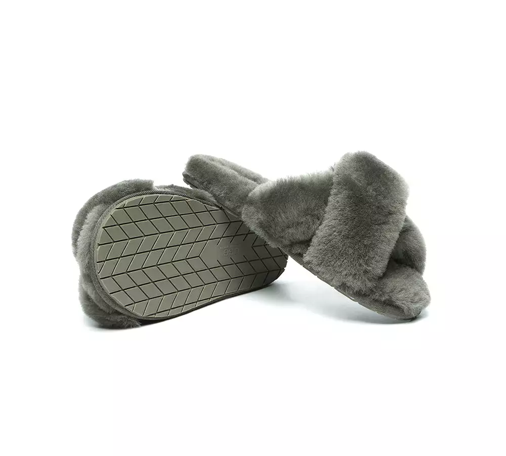 UGG Australian Shepherd Fluffy Crossover Slides Linty Limited Edition