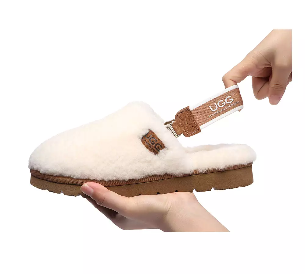 UGG AUSTRALIAN SHEPHERD Removable Strap Slingback Ugg Slipper Women Kamari