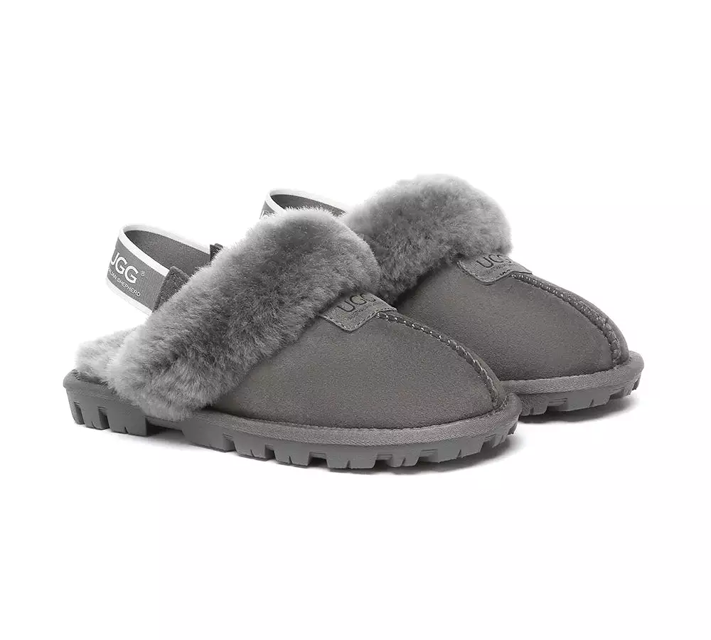 UGG AUSTRALIAN SHEPHERD Sheepskin Wool Removable Strap Slingback Slippers Suzie ll