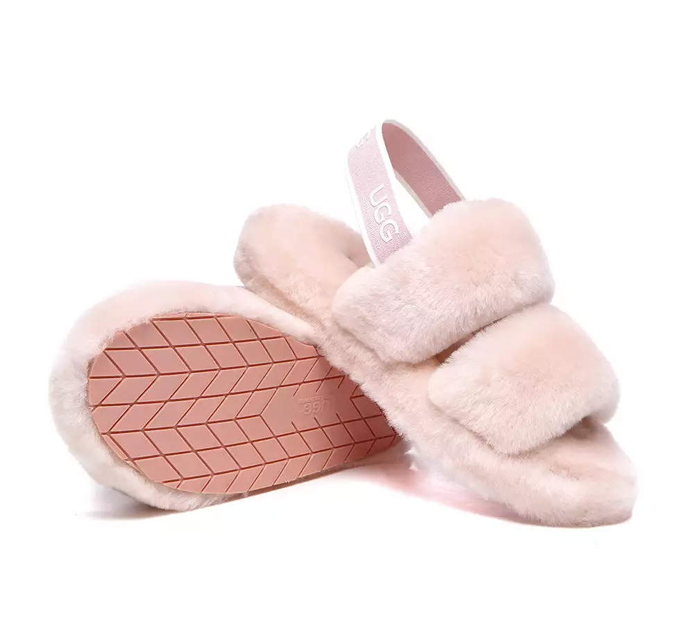 UGG Australian Shepherd Slingback Fluffy Slides Women Lonnie