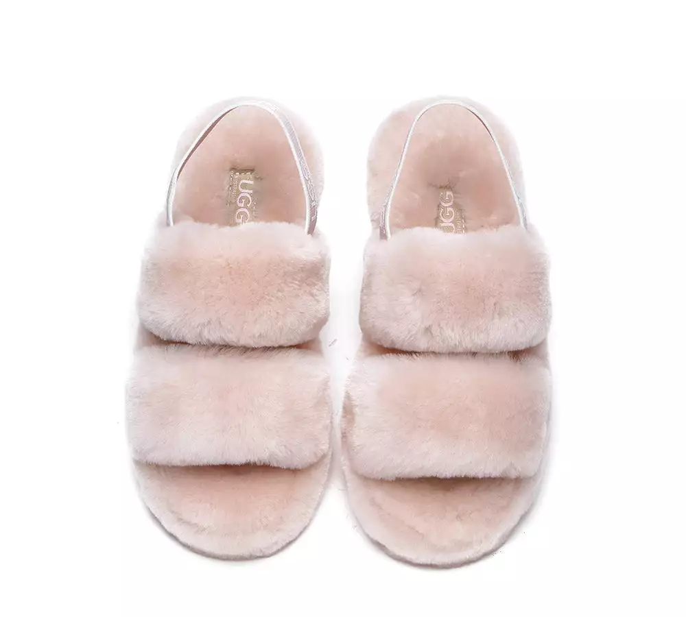 UGG Australian Shepherd Slingback Fluffy Slides Women Lonnie