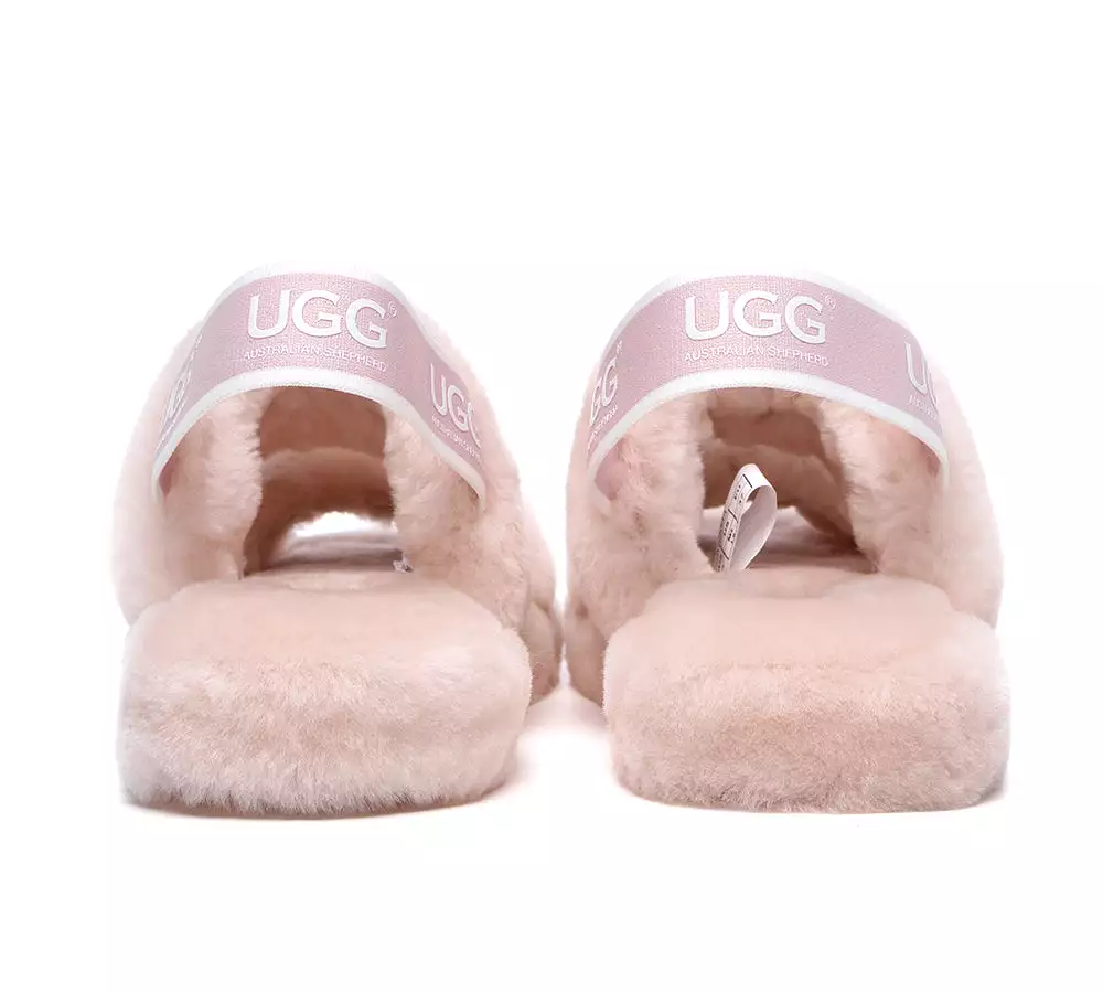 UGG Australian Shepherd Slingback Fluffy Slides Women Lonnie