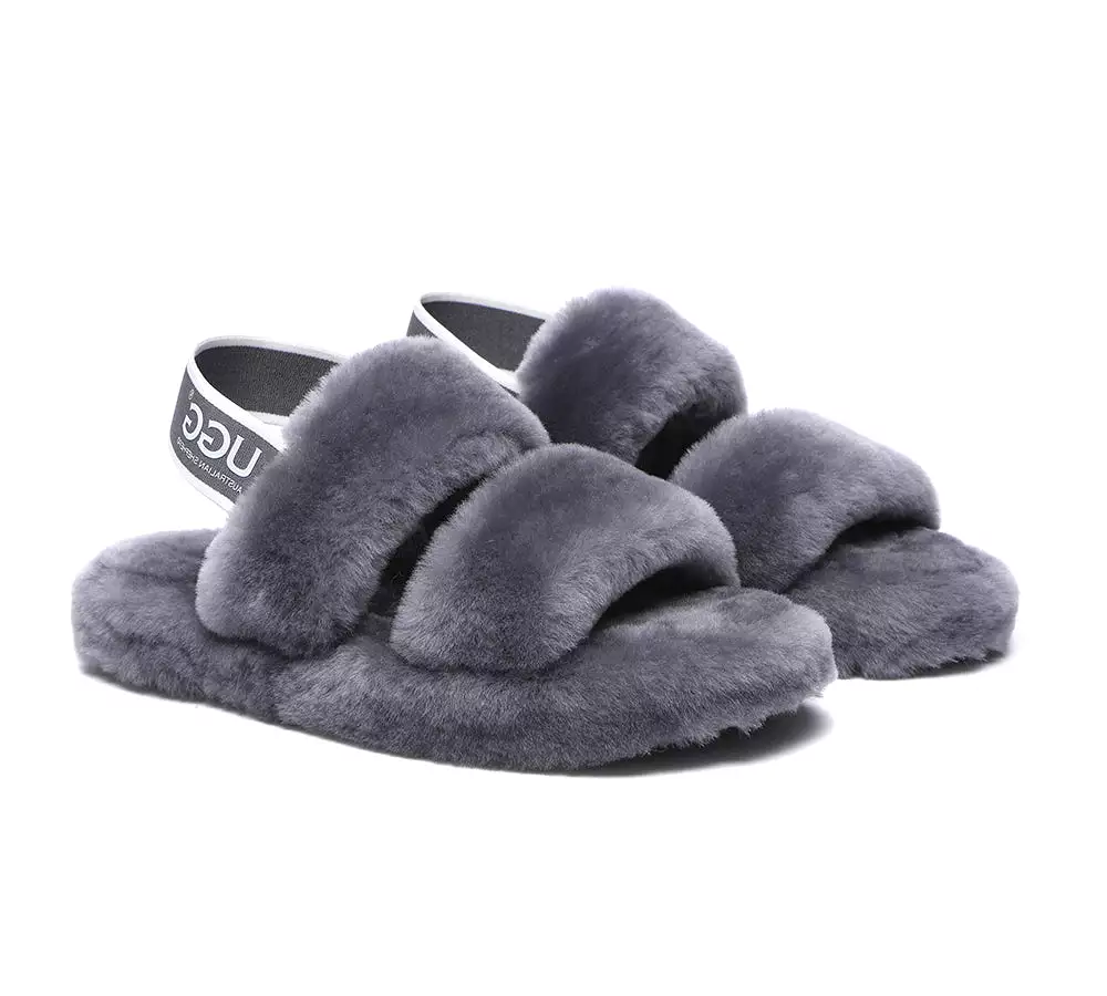 UGG Australian Shepherd Slingback Fluffy Slides Women Lonnie