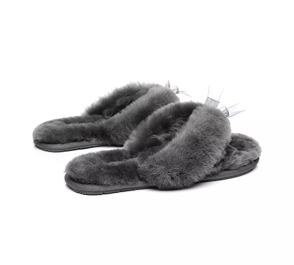 UGG Australian Shepherd Women Fluffy Slides Thongs Cinderella