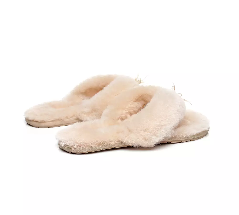 UGG Australian Shepherd Women Fluffy Slides Thongs Cinderella