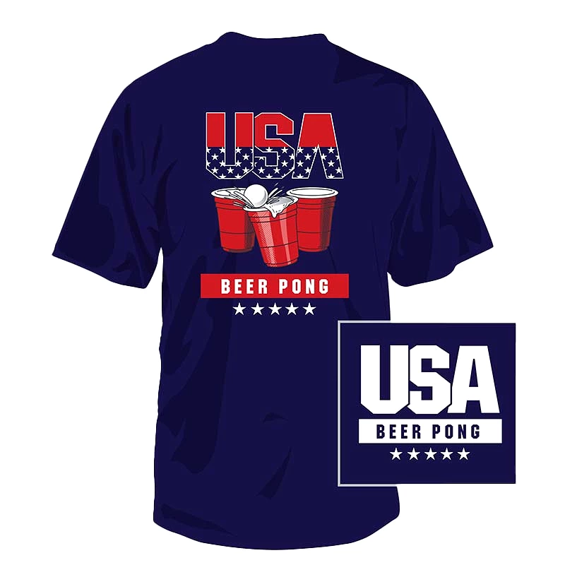 USA Beer Pong Short Sleeve T-Shirt