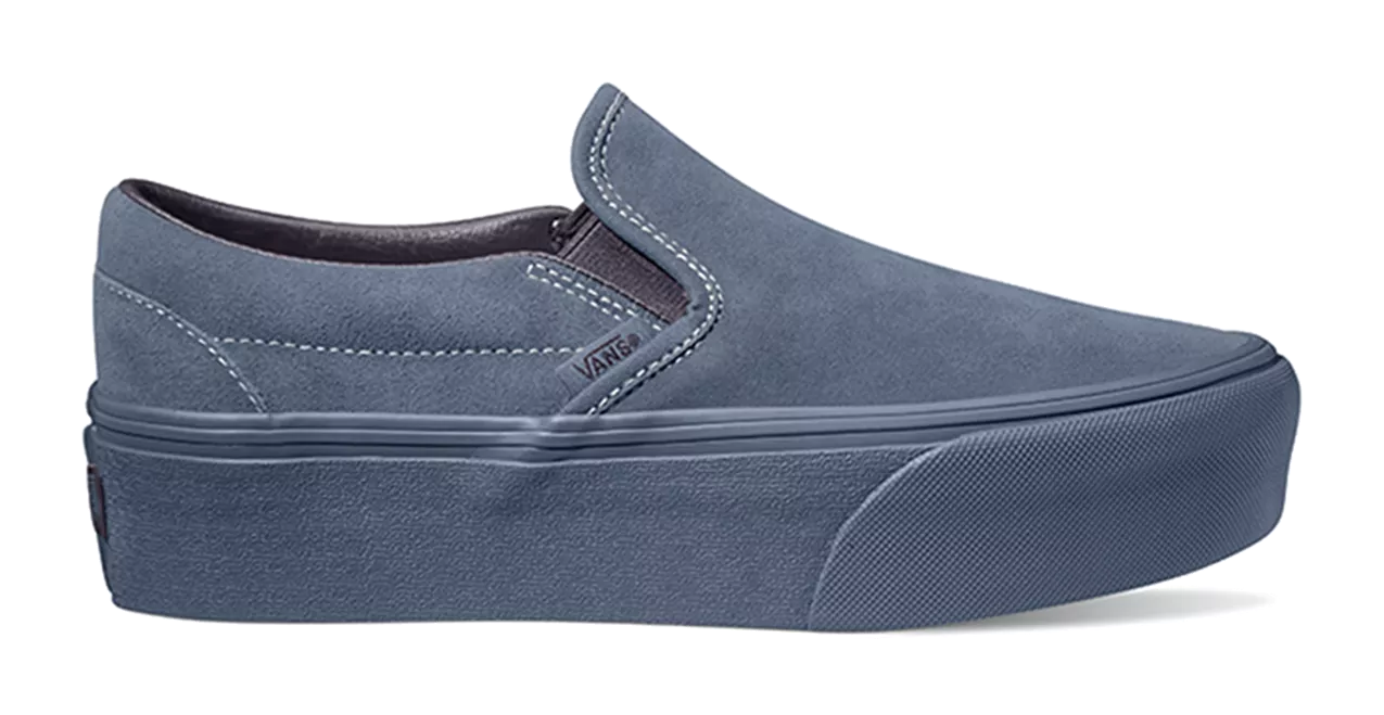 VANS UNISEX Classic Slip On Stackform Suede (Blue)