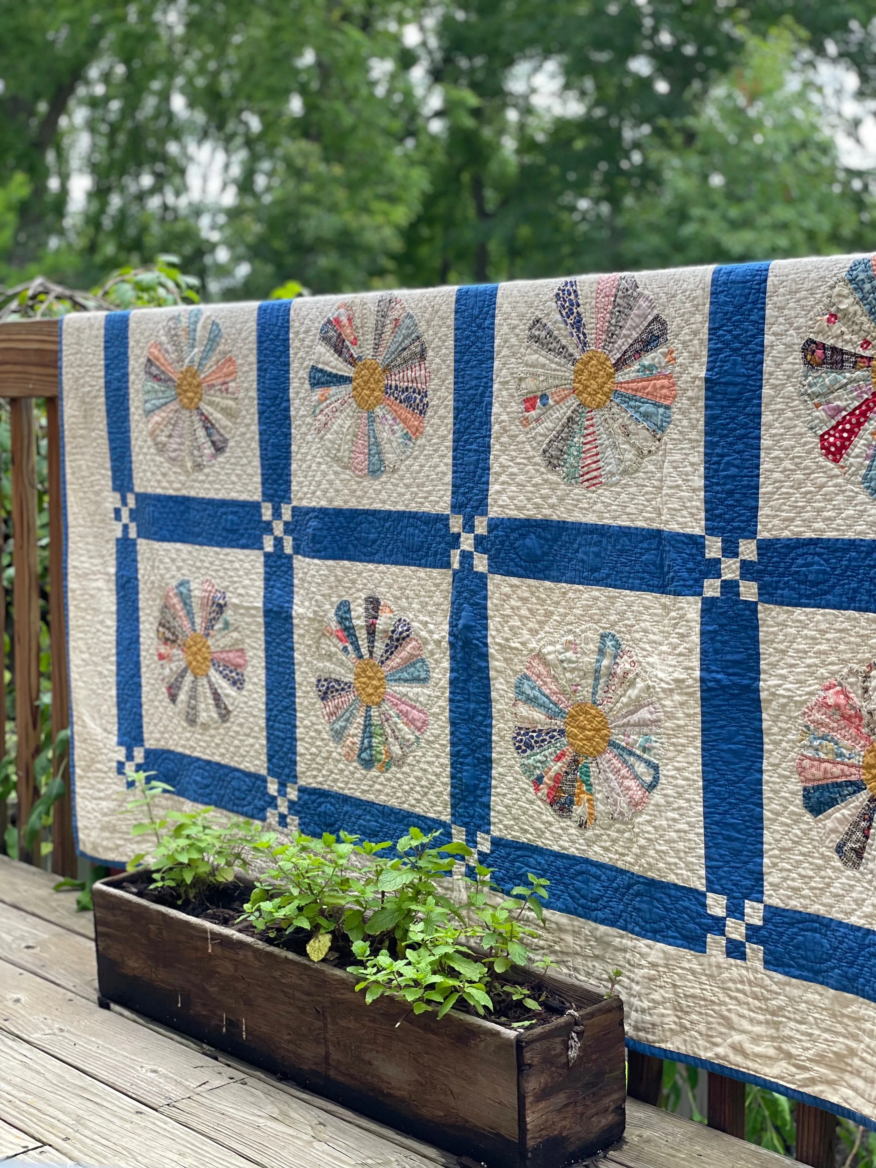 Vintage Dresden Plate Quilt