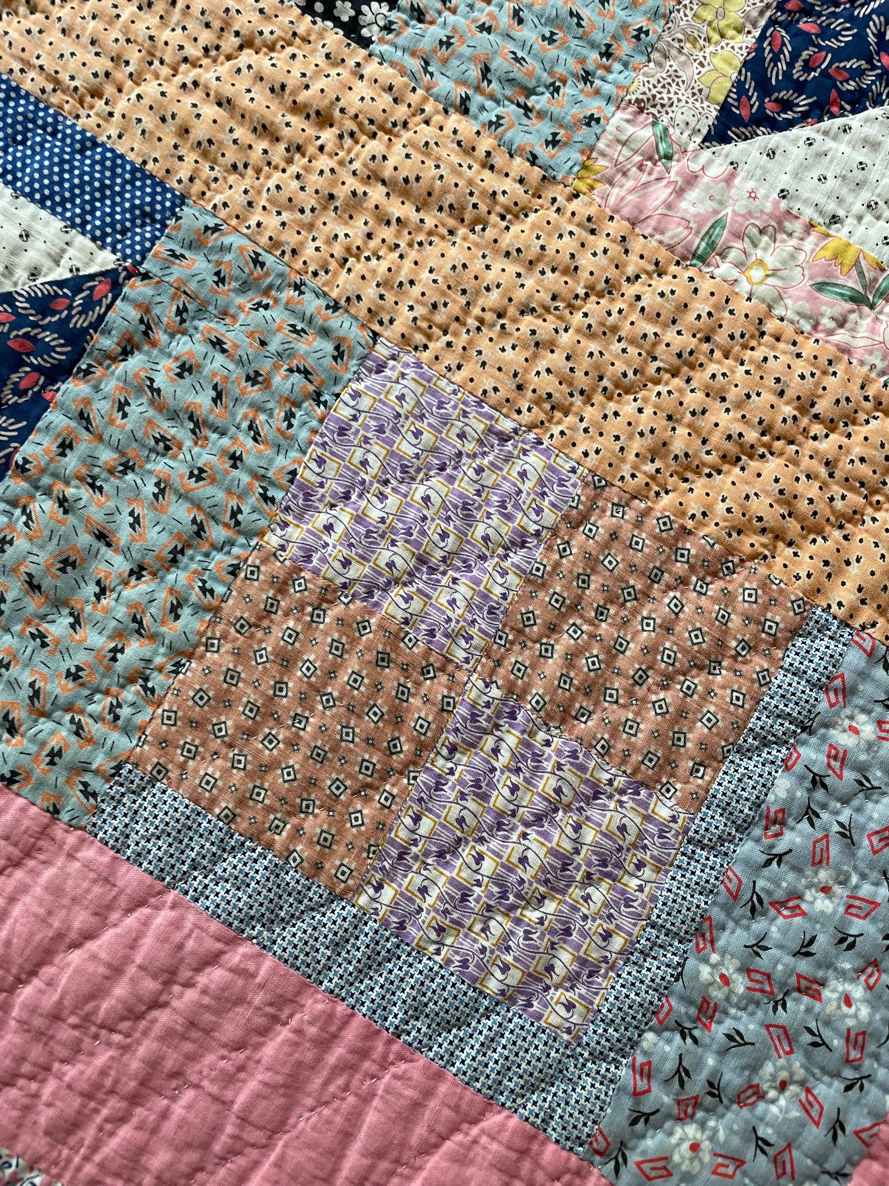 Vintage Nine Patch Variation Quilt