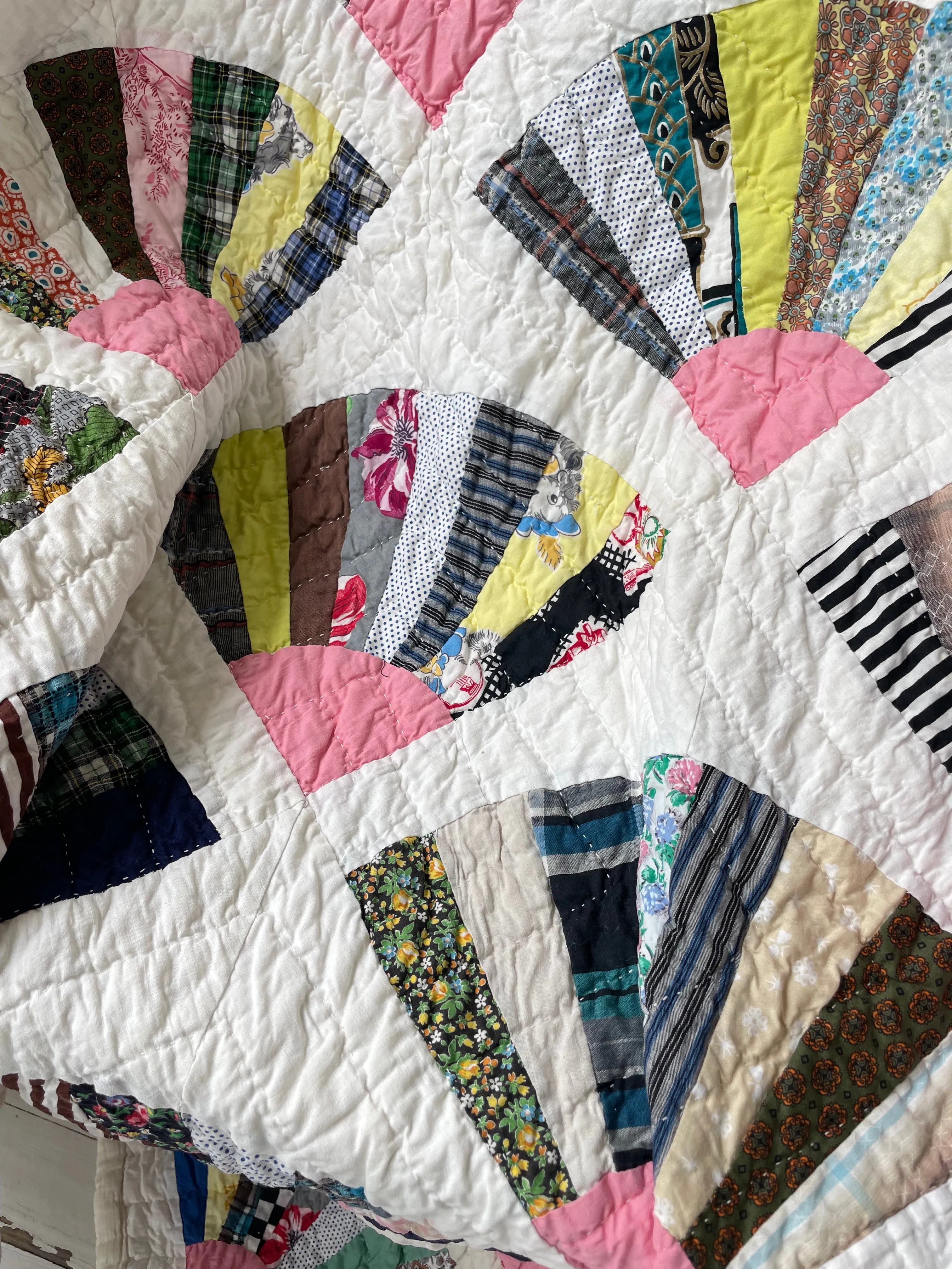 Vintage Patchwork Fan Quilt