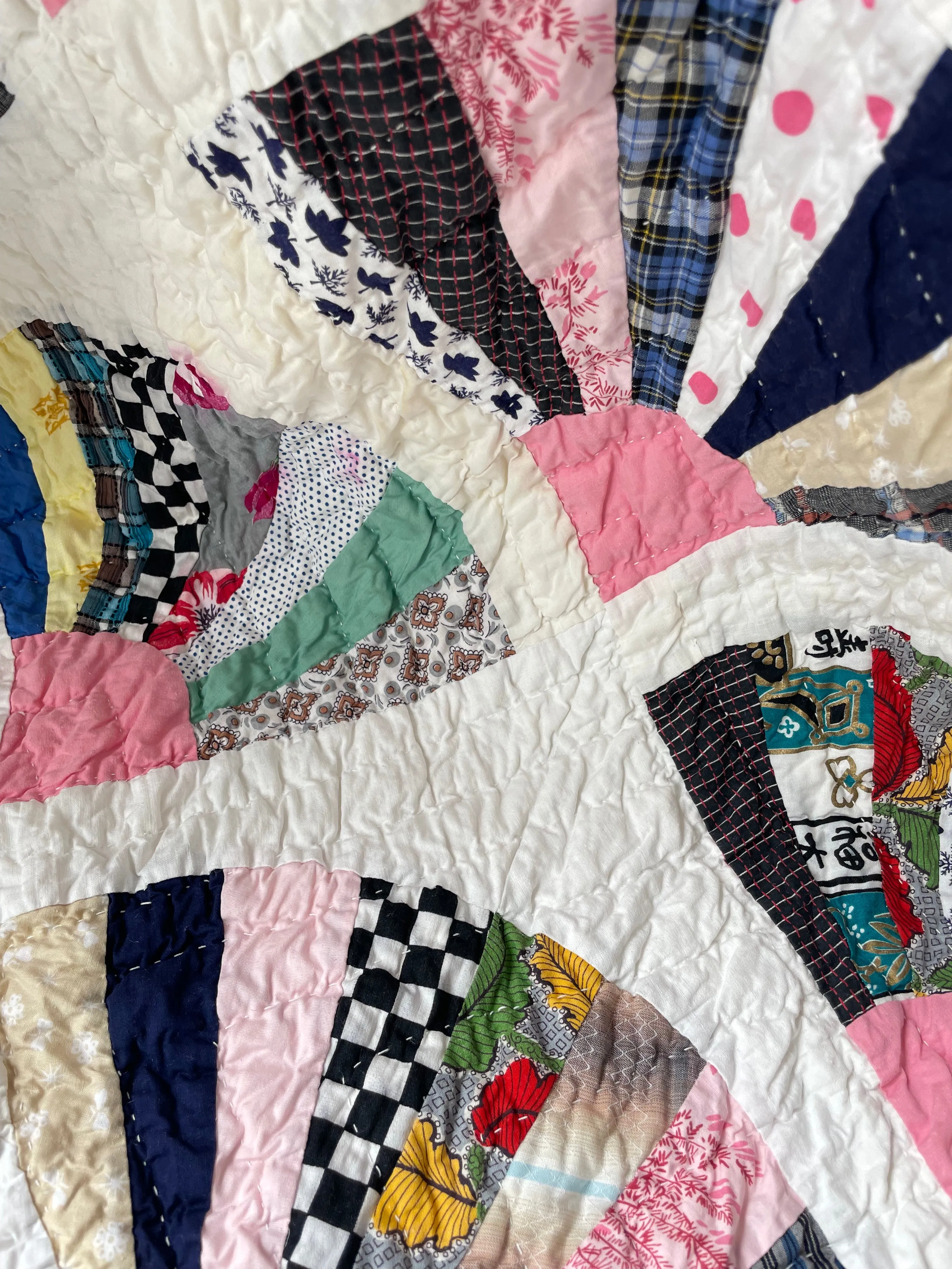 Vintage Patchwork Fan Quilt