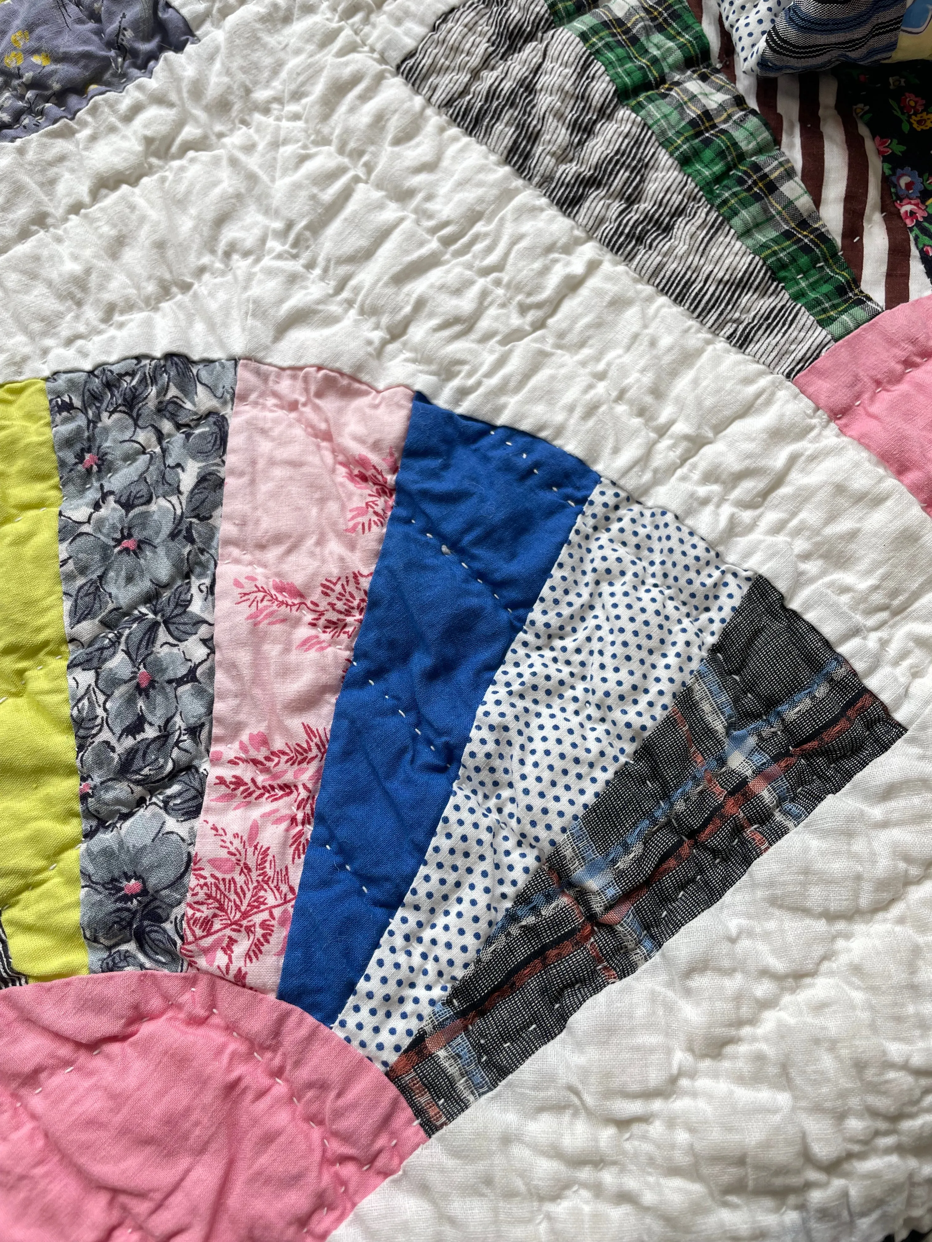 Vintage Patchwork Fan Quilt