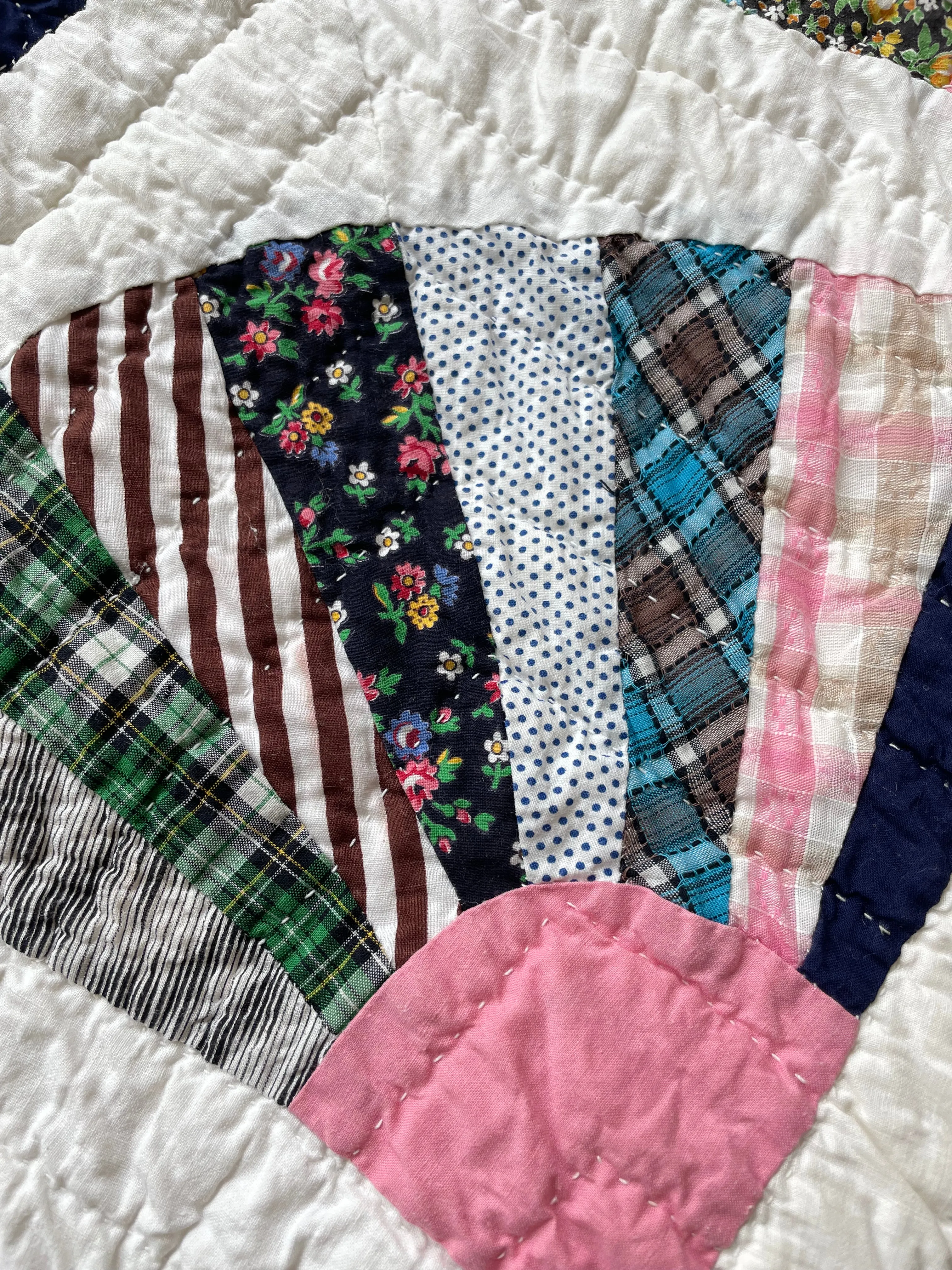 Vintage Patchwork Fan Quilt