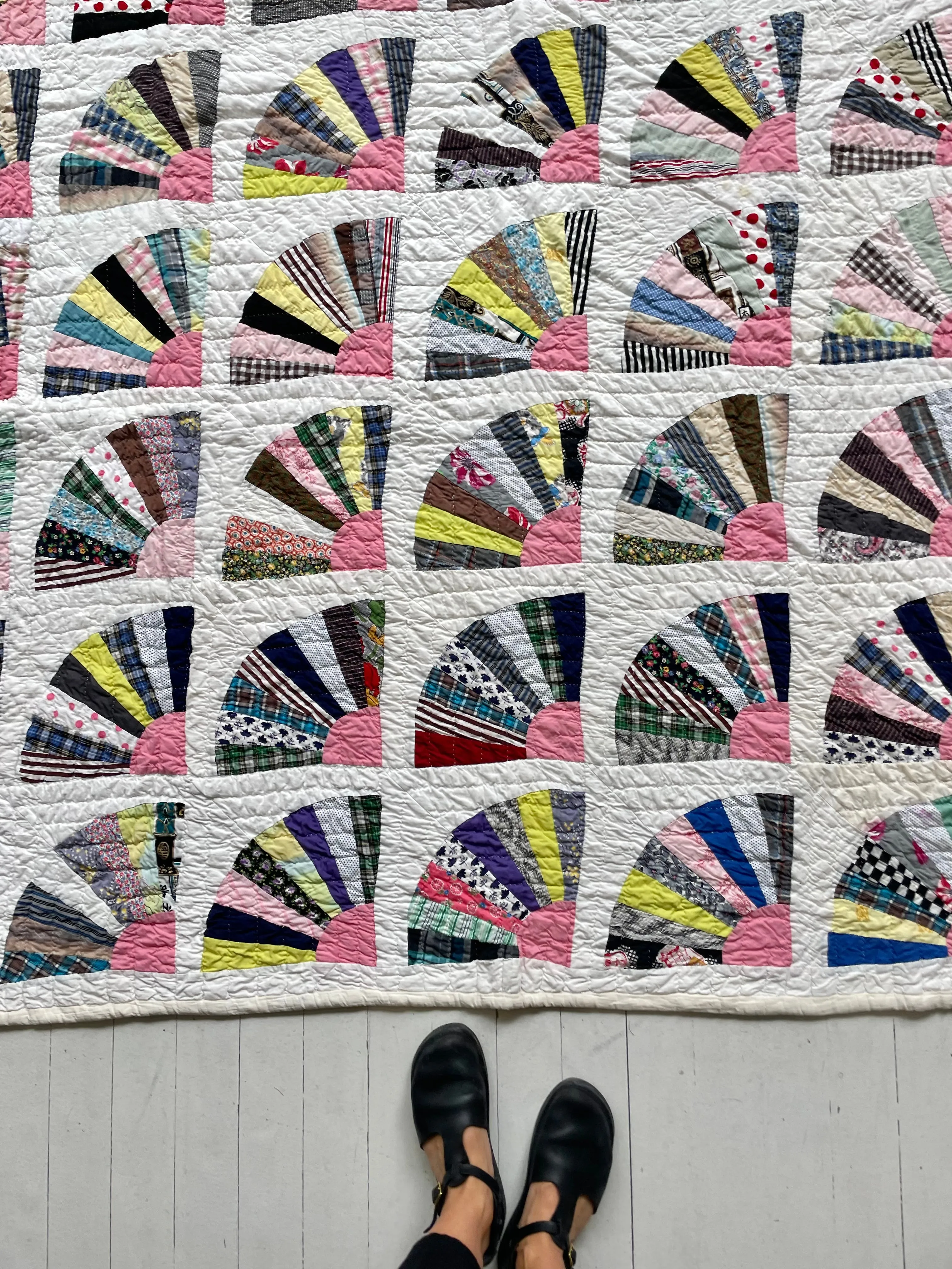 Vintage Patchwork Fan Quilt