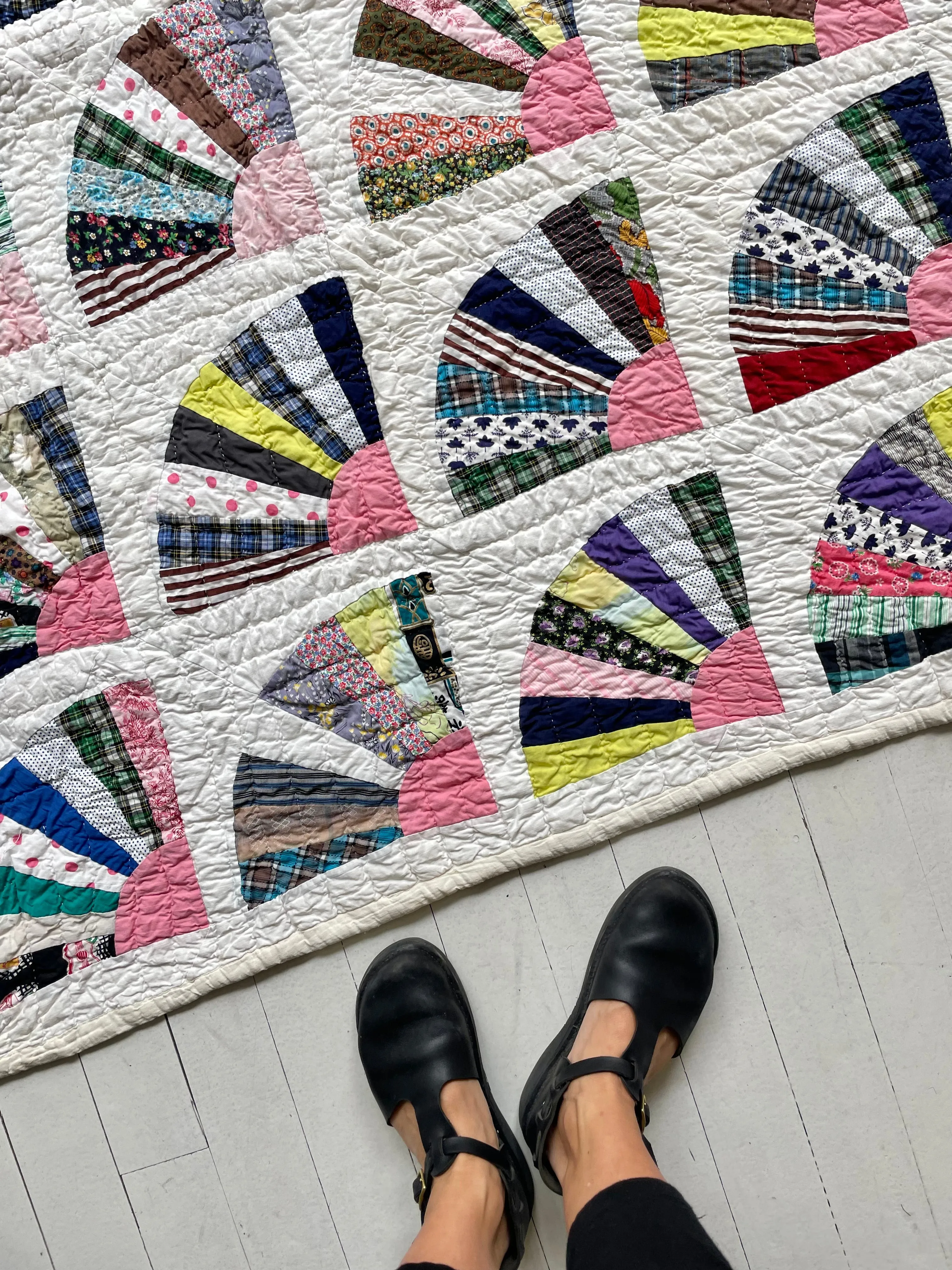 Vintage Patchwork Fan Quilt