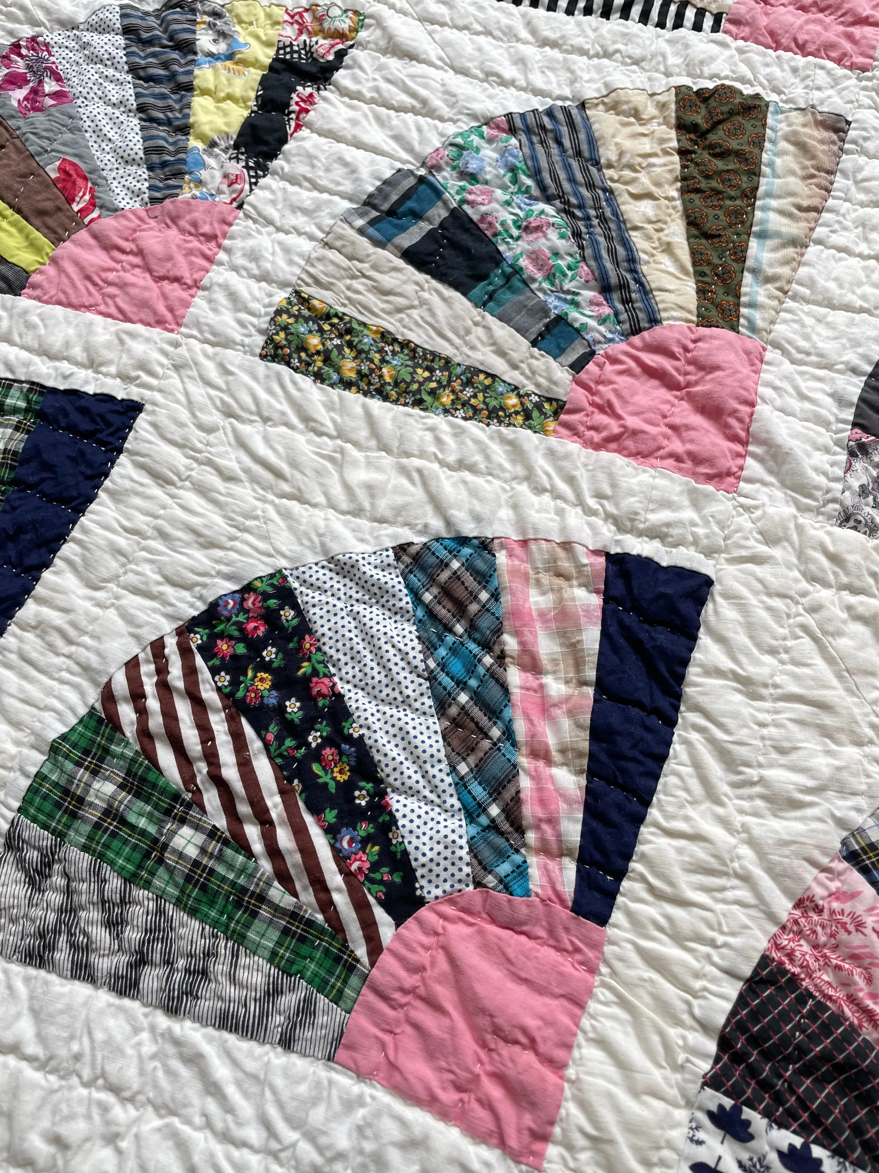 Vintage Patchwork Fan Quilt