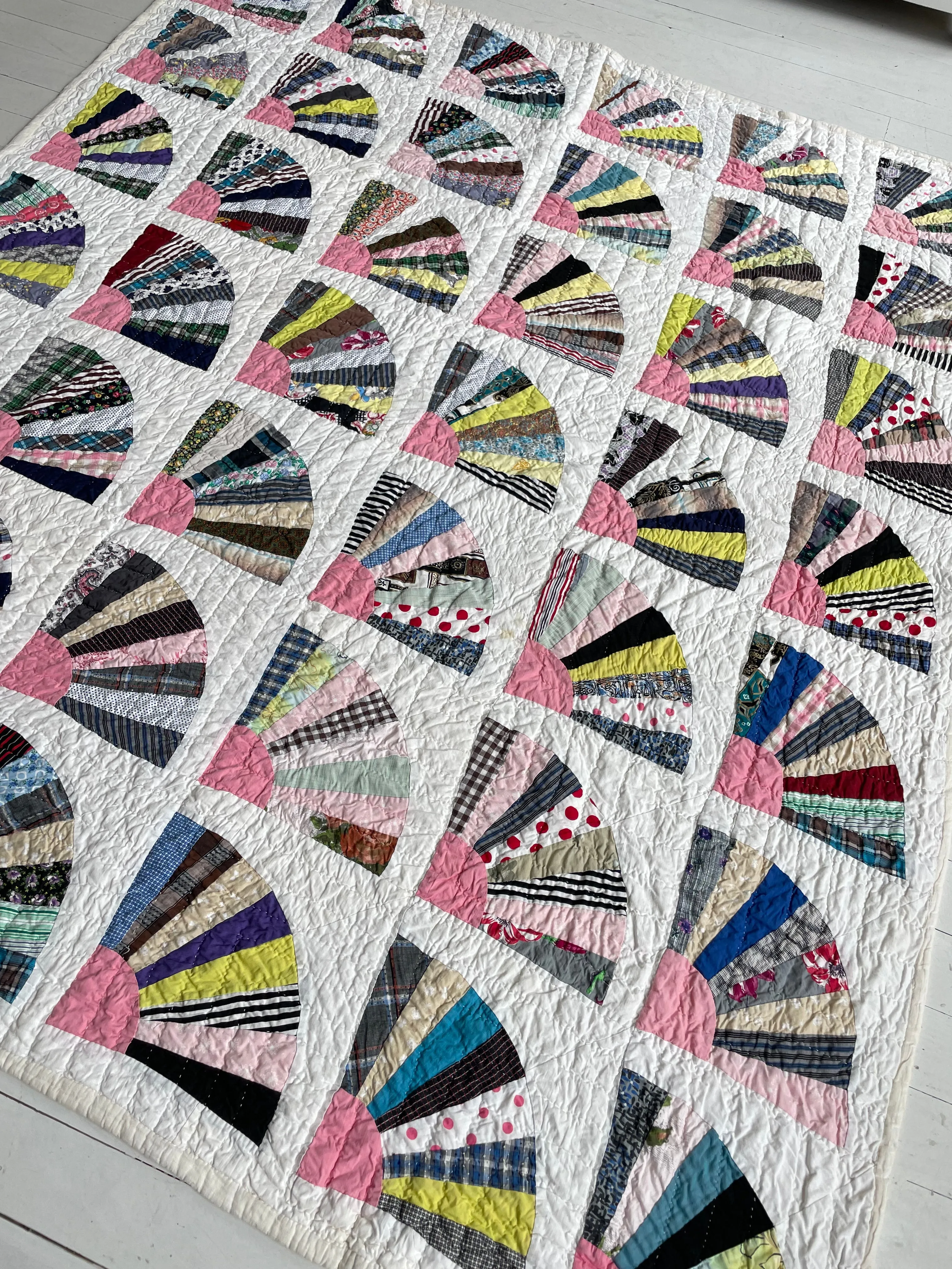 Vintage Patchwork Fan Quilt