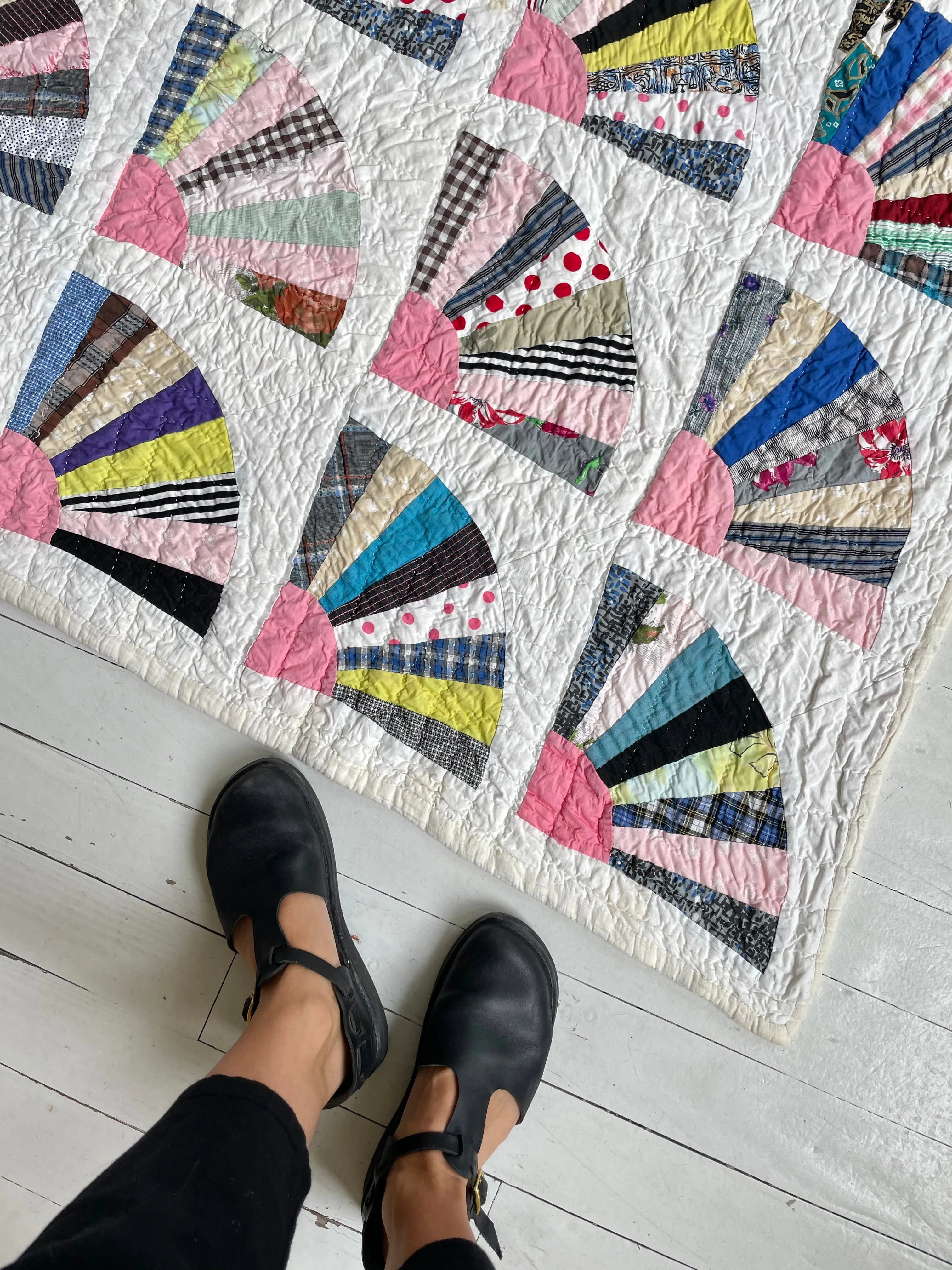 Vintage Patchwork Fan Quilt