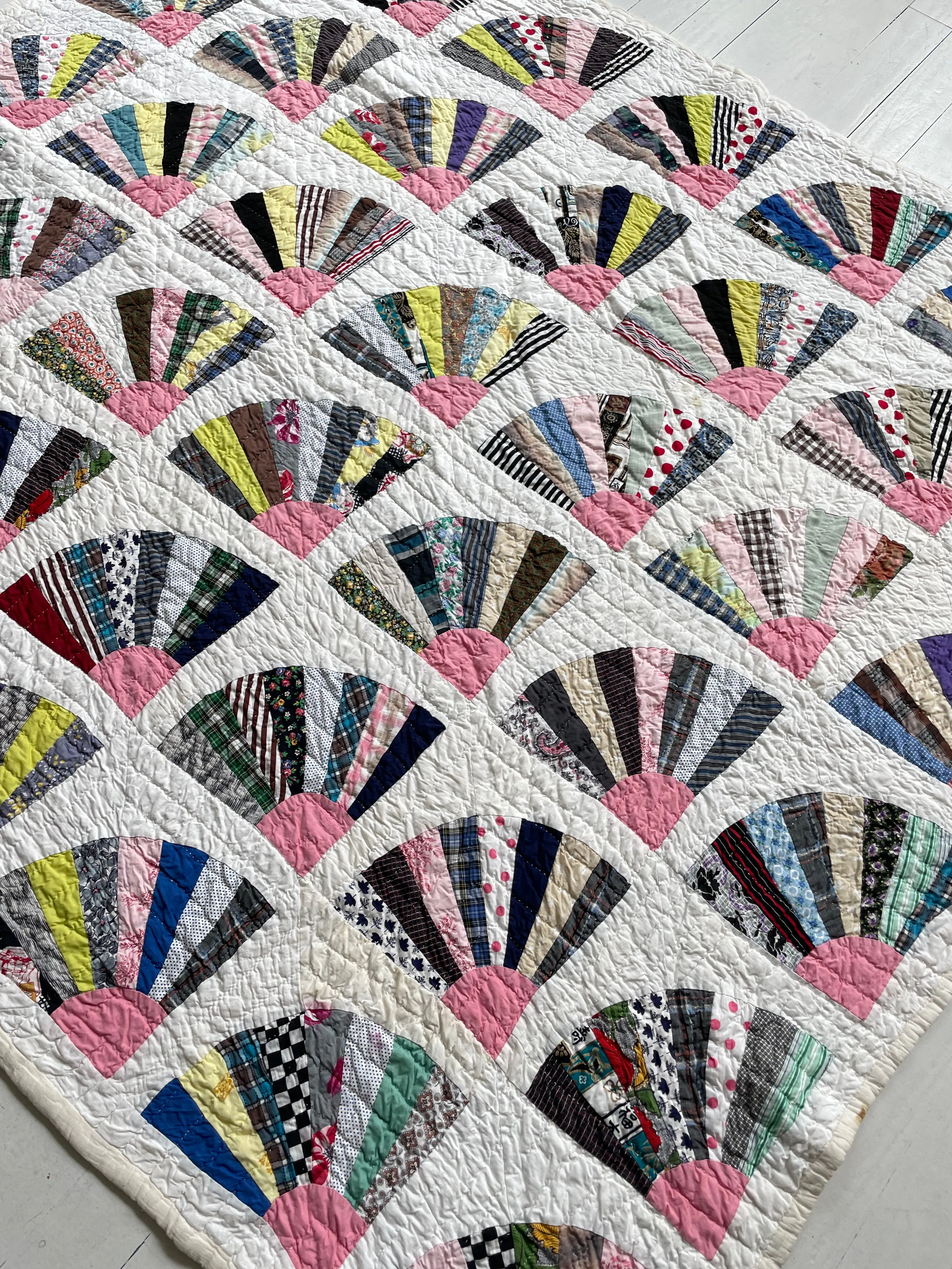 Vintage Patchwork Fan Quilt