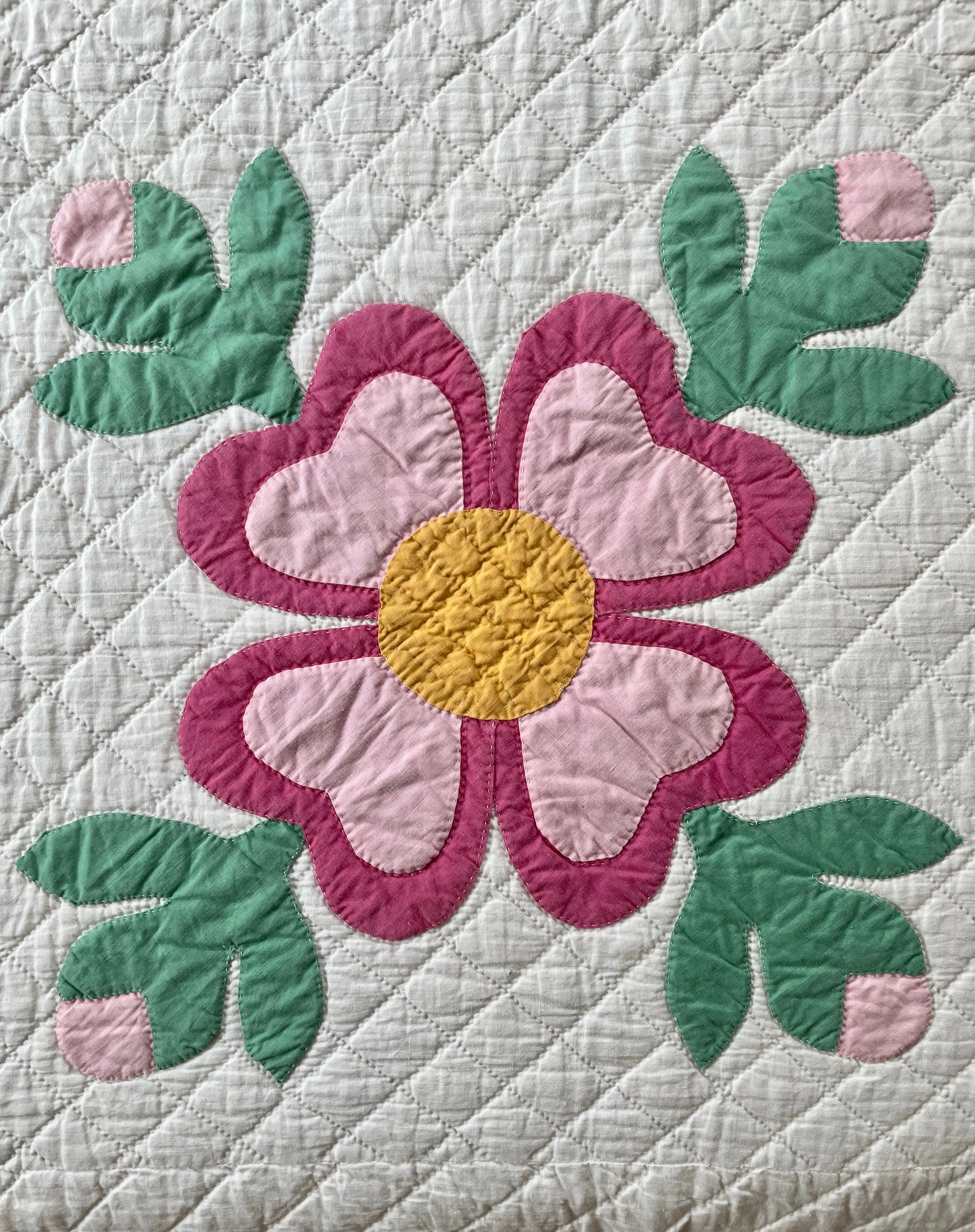 Vintage Rose of Sharon Quilt