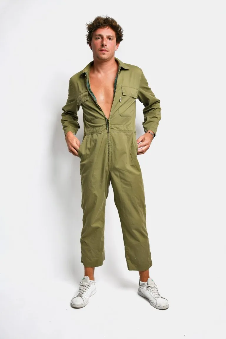 Vintage work coverall boilersuit men