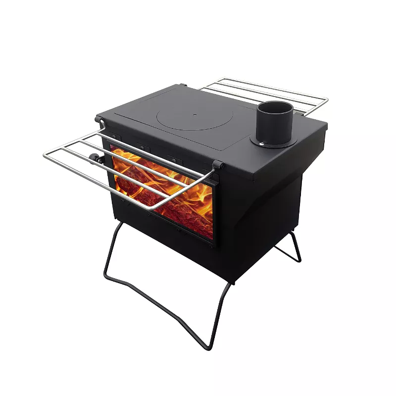 Vista 'Sista': Portable Woodburner with Carry Bag, Racks, Flue Pieces, Spark Arrestor