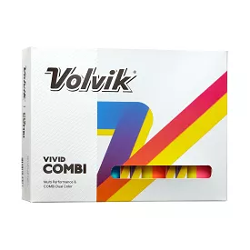 Volvik 2024 Vivid Combi Golf Balls Assorted Colors - 1 Dozen