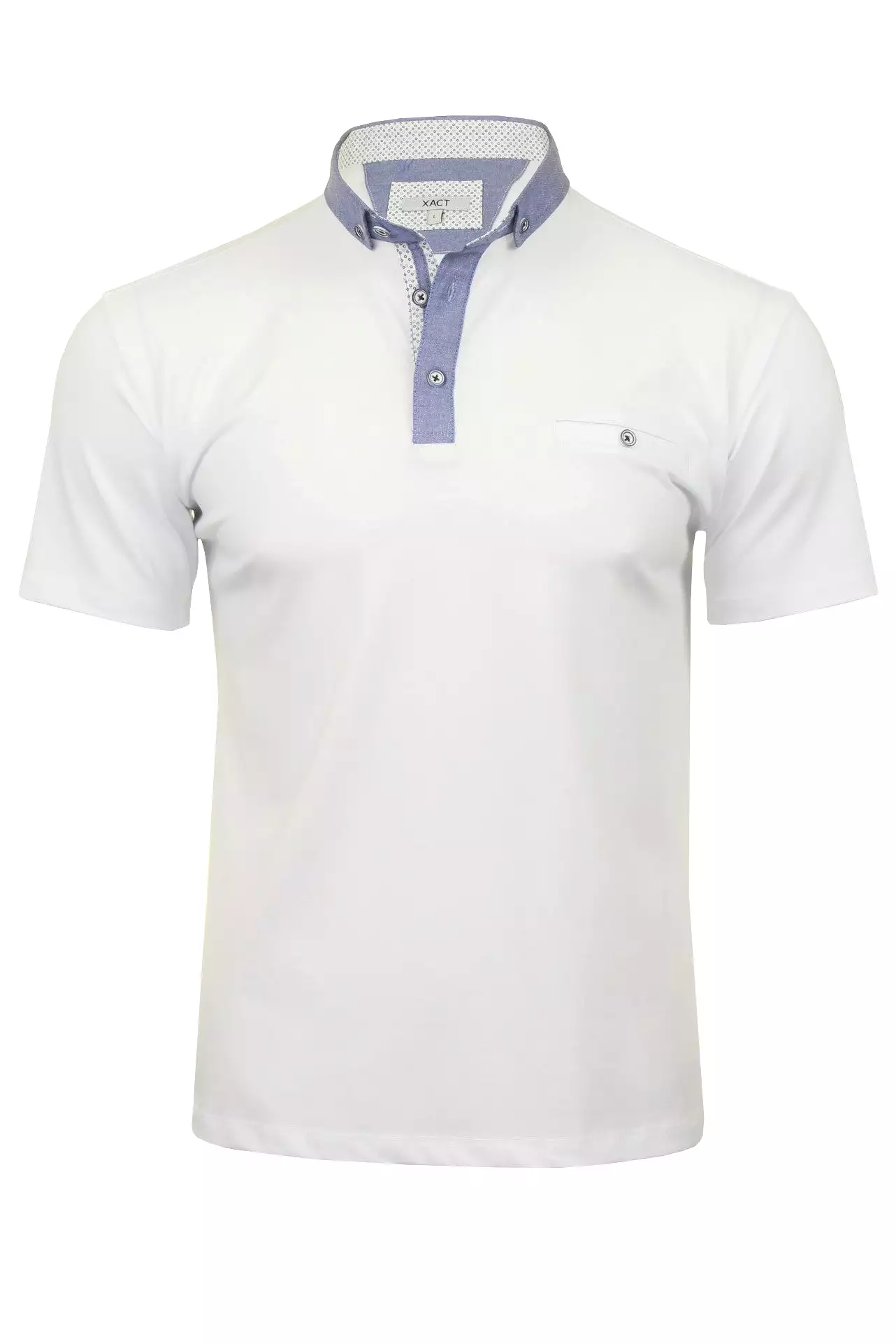 Xact Mens Polo Shirt with Short Sleeves and Button Down Collar