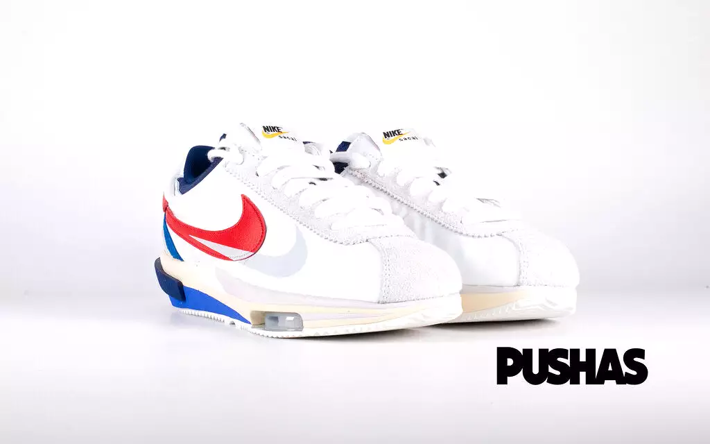 Zoom Cortez SP x Sacai 'White University Red Blue' (2022)