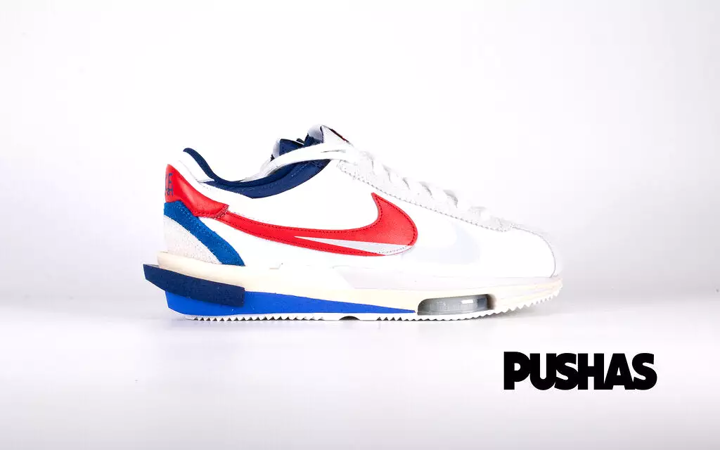 Zoom Cortez SP x Sacai 'White University Red Blue' (2022)